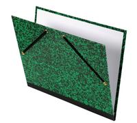 Exacompta - Ref. 542800E - Set of 5 Annonay drawing boxes - elastic closure - canvas back - size 52 x 72 cm - format to file Raisin (500 x 650 mm) - green marbled color