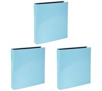 Exacompta - ref. 54568E - 1 Aquarel Rigid Binder - 2 D-Rings of 25 mm - Spine 40 mm - External Dimensions: 31.5 x 30 cm - Format to File A4 - Colour: Pastel Blue (Pack of 3)