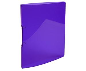Exacompta - Ref 54676E - Iderama PP Flexible Cover Ring Binder - Suitable for A4 Documents, Made from Polypropylene, 2 Rings, 20mm Spine, 15mm Rings - Purple (Pack of 5)