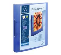 Exacompta - ref. 54769E - 1 customizable semi-rigid PP binder 1 pocket - 2 round rings, 30 mm diameter - External dimensions: 32 x 26.8 cm - A4 Maxi file format - 5 random colors