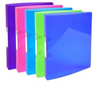 Exacompta - Ref 54780E - Box of 15 Iderama Binders - 2 Round Rings Diameter 30 mm - Spine 40 mm - External Dimensions: 32 x 27 cm - A4 Maxi File Format - Assorted