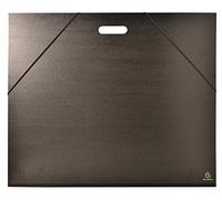 Exacompta - Ref 548900E - Kraft Portfolio with Elastic and Handle - 590 x 720mm in Size, Suitable for Documents Up To 500 x 650mm, Elastic Straps & Integrated Handle - Black