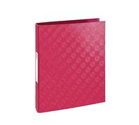Exacompta - ref. 54925E - 1 rigid embossed film binder 1928 - 2 round rings, diameter 30 mm - Spine 40 mm - External dimensions: 32 x 26 cm - A4 file format - Colour: raspberry