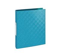 Exacompta - ref. 54927E - 1 rigid embossed film binder 1928 - 2 round rings, diameter 30 mm - Spine 40 mm - External dimensions: 32 x 26 cm - A4 file format - Colour: turquoise