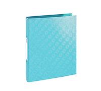 Exacompta - ref. 54932E - 1 rigid embossed film binder 1928 - 2 round rings, diameter 30 mm - Spine 40 mm - External dimensions: 32 x 26 cm - A4 file format - Colour: tropical blue