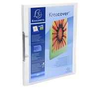 Exacompta - ref. 54960E - Set of 5 customizable flexible PP binders 1 pocket - 2 round rings, 15 mm diameter - External dimensions: 32 x 25 cm - A4 file format - Colour: colorless