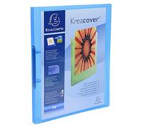 Exacompta - ref. 54969E - 1 customizable flexible PP binder 1 pocket - 2 round rings, 15 mm diameter - External dimensions: 32 x 25 cm - A4 file format - 5 random colors