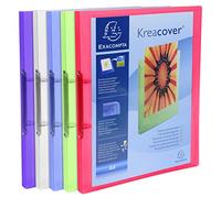Exacompta - Ref 54969E - Kreacover Collection - Chromaline PP Flexible Cover Ring Binder - Suitable for A4 Documents, 2 Rings, 20mm Spine - Assorted Colours (Pack of 20)