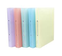 Exacompta - Ref. 54970E - Set of 5 semi-rigid PP Chromaline binders - 2 round rings diameter 30 mm - Spine 40 mm - External dimensions: 32x25 cm - A4 file format - 5 assorted colors