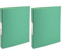 Exacompta - ref. 54983E - 1 Forever Rigid Binder - 2 Round Rings, Diameter 30 mm - Spine 40 mm - External Dimensions: 32 x 26 cm - A4 File Format - Colour: Dark Green (Pack of 2)