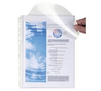 Exacompta Ref - 5503E PP Expanding Punched Pockets, Made From 200 Micron Polypropylene, A4 Size with a 25 mm Gusset and Flap, Pack of 10 Punched Pockets
