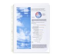 Exacompta - Ref 5507E - PP Expanding Punched Pockets - Suitable for Holding A4 Documents, 25mm Gusset & Flap, Made From 200 Micron Polypropylene - Transparent (Pack of 10)