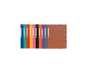 Exacompta - Ref 5510E - Elasticated Folders Without Flaps - 240 x 320mm in Size, Suitable for Holding A4 Documents, 400gsm Mottled Pressboard - Assorted Colours (Pack of 50)