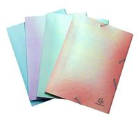 Exacompta - Ref 55130E - 1 Candy Tidy Elastic Folder - Pocket with 3 Flaps - in Polypropylene - Size 24x32cm - for A4-4 Random Colours Azure, Mint, Parma or Peach