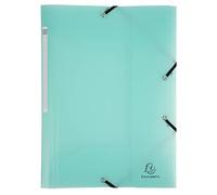 Exacompta - Ref. 55173E - set of 5 folders with elastic bands 3 polypropylene flaps - dimensions 24 x 32 cm - for A4 format - Chromaline Pastel - pastel green colour
