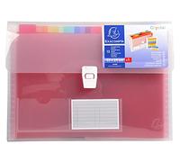 Exacompta - Ref 55298E - Crystal Multipart Expanding Case - 330 x 250mm in Size, Ideal for A4 Size Documents, 13 Tabbed Sections, Holds up to 400 Sheet