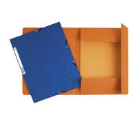 Exacompta - Ref 55300E - Elasticated 3-Flap Folders - Suitable for Holding A4 Documents, 355gsm Glossy Card, Label on Back for Identification - Assorted Colours (Pack of 10)