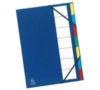 Exacompta - Ref 55320E - Harmonika Multipart File - 235 x 335mm in Size, Suitable for Storing A4 Documents, 225gsm Genuine Pressboard, Expanding Spine, 7 Sections - Assorted Colours (Pack of 6)