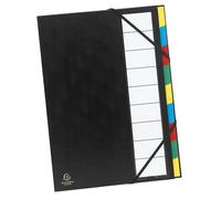 Exacompta - Ref 55330E - Harmonika Multipart File - 235 x 335mm in Size, Suitable for Storing A4 Documents, 225gsm Genuine Pressboard, Expanding Spine, 7 Sections - Assorted Colours (Pack of 6)