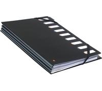 A4 Multipart File Expanding Folder Document 9 Tabs Black Polypropylene Organise