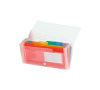 Exacompta - Ref 55398E - Crystal Multipart Expanding Case - 260 x 140mm in Size, Ideal for Sorting & Organising Receipts, 7 Tabbed Sections, Holds up to 200 Sheets