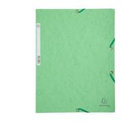 Exacompta - Ref 55513SE - Elasticated 3-Flap Folders - Suitable for Holding A4 Documents, 400gsm Glossy Card, Spine Label for Identification - Lime Green (Single)