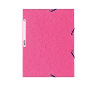 Exacompta - Ref 55520E - Europa Elasticated 3 Flap Folders (Pack of 25) - 24 x 32cm, Suitable for A4 Documents, 400gsm Genuine Premium Pressboard - Pink