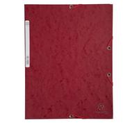 Exacompta - Ref 55525E - Europa Elasticated 3 Flap Folders (Pack of 25) - 24 x 32cm, Suitable for A4 Documents, 400gsm Genuine Premium Pressboard - Cherry Red