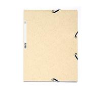 Exacompta - Ref 55532E - Europa Elasticated 3 Flap Folders (Pack of 25) - 24 x 32cm, Suitable for A4 Documents, 400gsm Genuine Premium Pressboard - Ivory