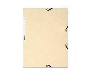 Exacompta - Ref 55532E - Europa Elasticated 3 Flap Folders (Pack of 25) - 24 x 32cm, Suitable for A4 Documents, 400gsm Genuine Premium Pressboard - Ivory