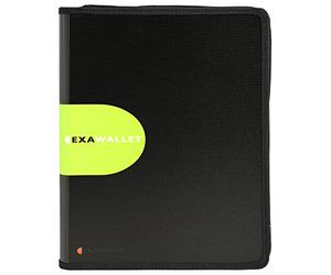 Exacompta - Ref 55534E - Exactive - PP Conference Folder - 265 x 340mm in Size, Suitable for A4 Documents, 2mm Recycled Polypropylene, Zip Closure - Black