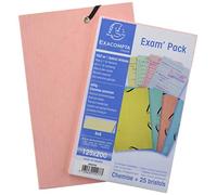 Exacompta - Ref 55577E - Special Revision Set - Elasticated Flap Folder - 170 x 220mm in Size, Includes 25 Bristol Cards (125 x 200mm), 205gsm - Random Pastel Colour