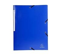 Exacompta - Ref. 55800E - 1 Opak elastic folder - pocket with 3 flaps - in opaque polypropylene - dimensions 24 x 32 cm for A4 format documents - random color - Assorted