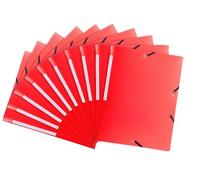 Exacompta - Ref 55805E - Opaque PP Elasticated 3-Flap Folders - Suitable for A4 Documents, 0.5mm Polypropylene, Spine Label, Suitable for Confidentiality - Red