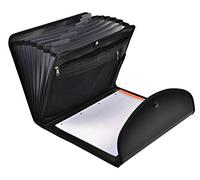 Exacompta - Ref 55834E - Exactive - Conference Folder - 25.5 x 33cm in Size, Suitable for A4 Documents, 13 Customisable Tabs, Writing Pad Supplied - Black