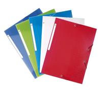 Exacompta - Ref 55879E - Chromaline Collection - Elasticated 3-Flap Folders - Suitable for Storing A4 Documents, 0.5mm Polypropylene, Spine Label - Assorted Colours (Pack of 10)