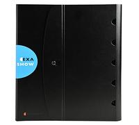 Exacompta - Ref 56034E - Exactive - Exashow Presentation Ring Binder - Suitable for Holding A3 Documents, Landscape Orientation, 30mm Spine, 4 x O-rings - Black