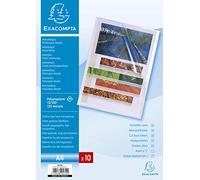 Exacompta - Ref 5610E - PP Cut Flush Folder - Suitable for A4 Documents, Top Opening, 0.12mm Clear Polypropylene, Top & Side Opening - Clear (Bag of 10)