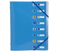 Exacompta - Ref. 56110E - 1 Bee Blue recycled polypropylene 8-compartment sorter - A4 - random colours