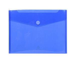 Exacompta - Ref 56420E - PP Envelope Pocket - Suitable for A4 Documents, Hook & Loop Closure, 0.2mm Translucent Polypropylene - Assorted Colours (Pack of 5)