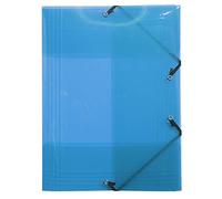 Exacompta - Ref. 56701E - 1 Crystal elastic folder - pocket with 3 flaps - in high transparency polypropylene - dimensions 24 x 32 cm for A4 format documents - random color