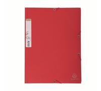 Exacompta, Ref 56985E, Recycled Folder with 3 flaps, two-tone, Red, Pack of 25
