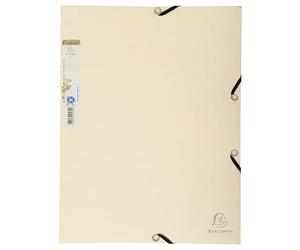 Exacompta - Ref 56986SE - Recycled Folder with 3 flaps Recycled card two-tone 380gsm - Forever Collection - - A4 - Sand exterior / Chocolate interior, Pack 25
