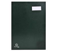 Exacompta - Ref 57023E - Signature Book - 240 x 350mm in Size, Suitable for Holding A4 Documents, 20 Compartments, Expandable Spine, 300gsm Pink Card Interior - Green
