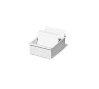 Exacompta - Ref 57140D - Record Card Holder - 225 x 123 x 65mm in Size, A7 Horizontal Format, Front Label for Identification, Holds Approx. 600 Sheets - Light Grey