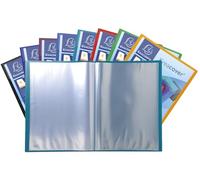 Exacompta - Ref 5720E - Box of 20 Kreacover Chromaline Document Wallets - 20 Smooth Crystal Sleeves - 40 Pages - for A4 - Size: 24 x 32 cm - Semi-Rigid Polypropylene Cover