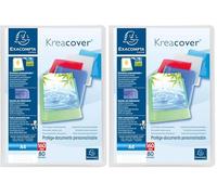 Exacompta - Ref. 5788E - 1 Kreacover Chromaline Document Cover - 80 Smooth Crystal Pockets - 160 Views - for A4 - Size 24 x 32 cm - semi-Rigid polypro Cover - colourless (Pack of 2)