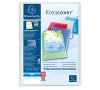 Exacompta - Ref. 5788E - 1 Kreacover Chromaline document cover - 80 smooth crystal pockets - 160 views - for A4 - size 24 x 32 cm - semi-rigid polypro cover - colourless