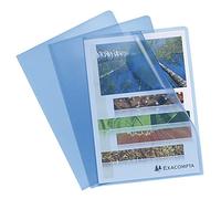 Exacompta - Ref 58522E - Grained PP Cut Flush Folders (Pack of 100) - 220 x 310mm in Size, Suitable for A4 Documents, 120 Micron Polypropylene, L-Shaped Opening - Blue