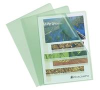 Exacompta - Ref 58523E - Grained PP Cut Flush Folders (Pack of 100) - 220 x 310mm in Size, Suitable for A4 Documents, 120 Micron Polypropylene, L-Shaped Opening - Green